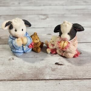 Enesco Mary's Moo Moos Jesus Loves Moo Boy & Girl Figurines Set (2)